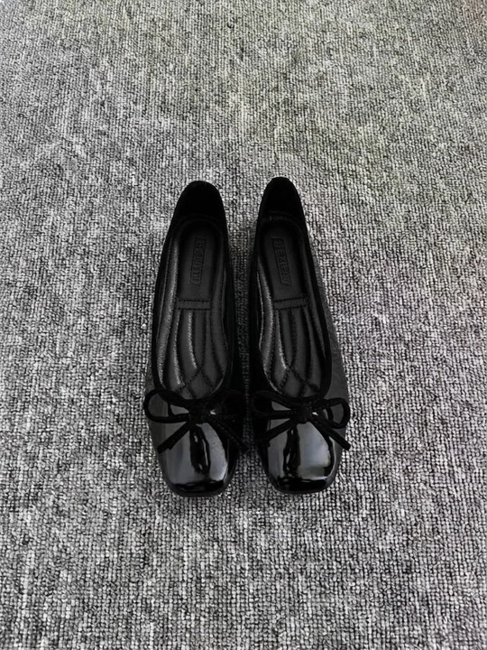 Женские балетки из мягкой и легкой кожи EVA с бантом, Zara Модель 3 разных цветов