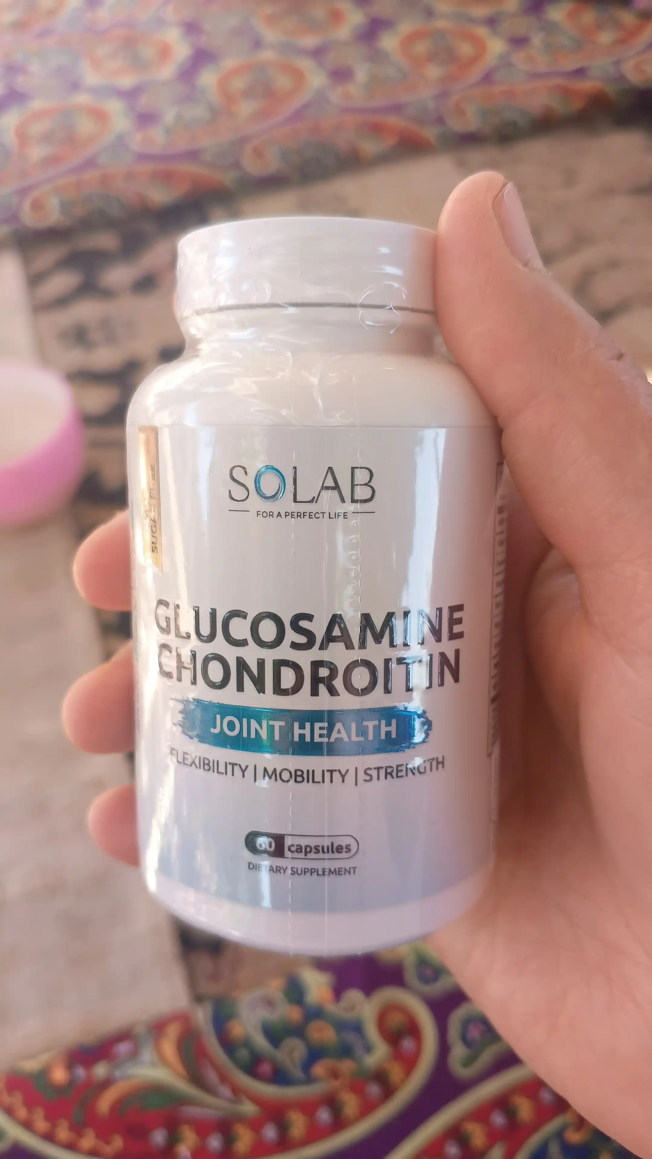 Glyukozamin Xondroitin, SOLAB, 60 kapsula
