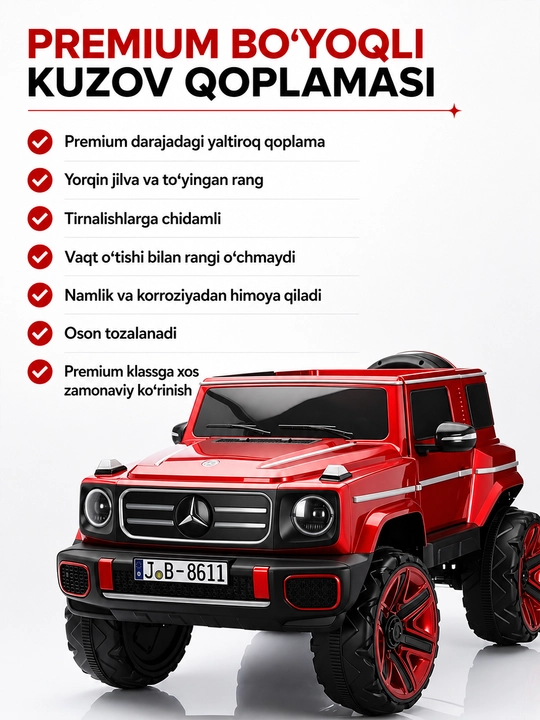 Детский электромобиль 24V 4×4, 4 мотора 550, LED, Bluetooth, управление через APP