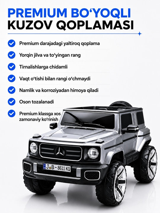 Детский электромобиль 24V 4×4, 4 мотора 550, LED, Bluetooth, управление через APP