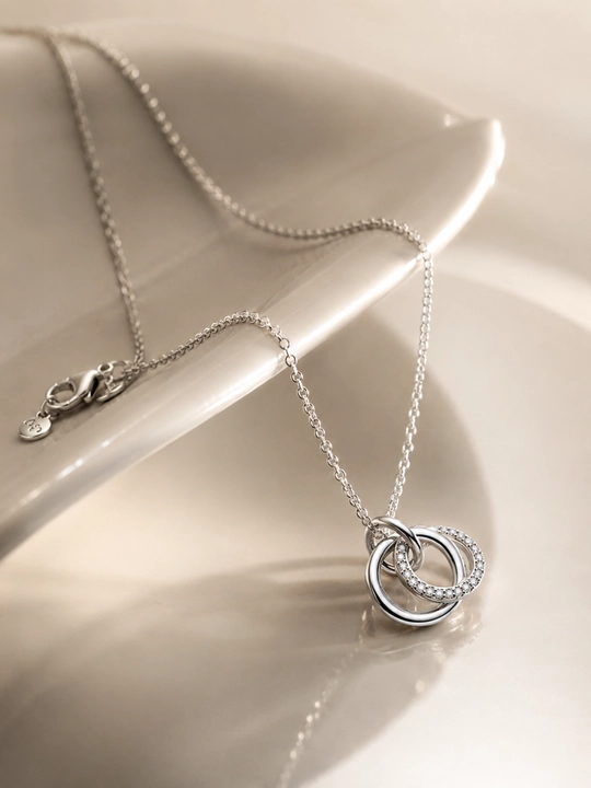 Pandora  Колье "Family Always Encircled" из серебра 925 пробы 391455C01 - 