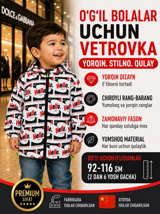 Bahor va kuz oylarida o‘g‘il bolalar uchun, 6 xil - 