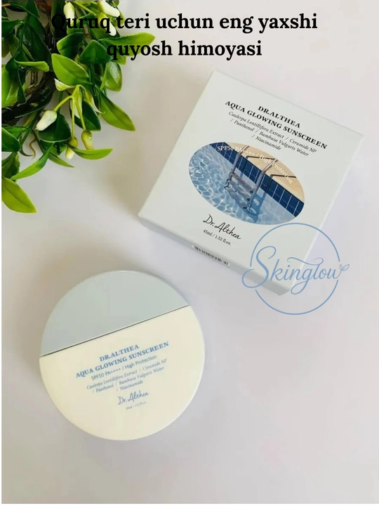 DR.ALTHEA Aqua Glowing SunScreen quyoshdan himoyalovchi kremi SPF50,PA++++, 45 ml
