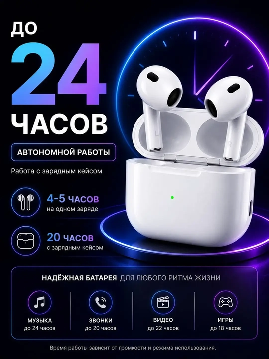 Simsiz quloqchinlar , Ar Pods 3, sensorli, Bluetooth