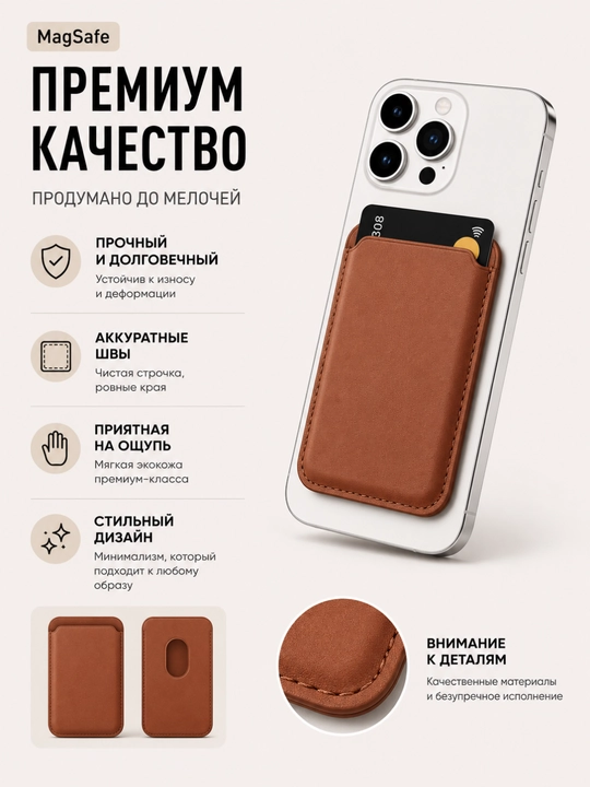 IPhone uchun MagSafe kartxolder, magnitli karta ushlagich