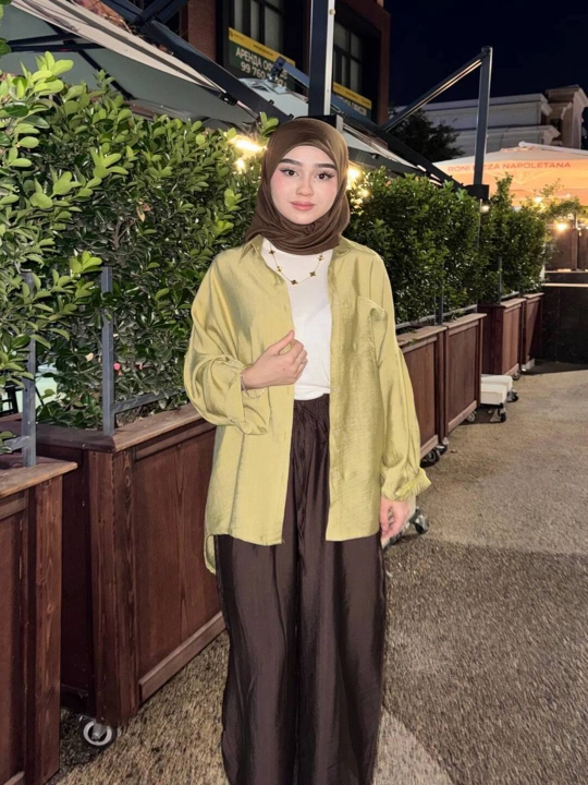 Ayollar uchun oversize ko'ylak, casual uslub, uzun yengli, yengil mato, zamonaviy