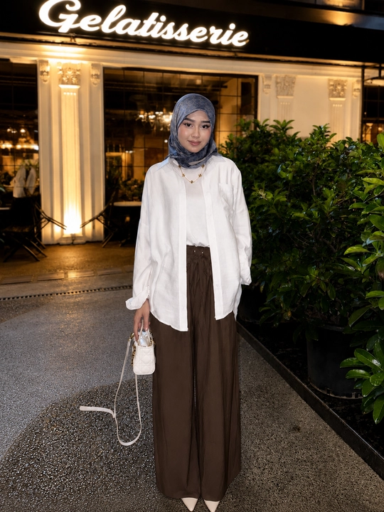 Ayollar uchun oversize ko'ylak, casual uslub, uzun yengli, yengil mato, zamonaviy - 