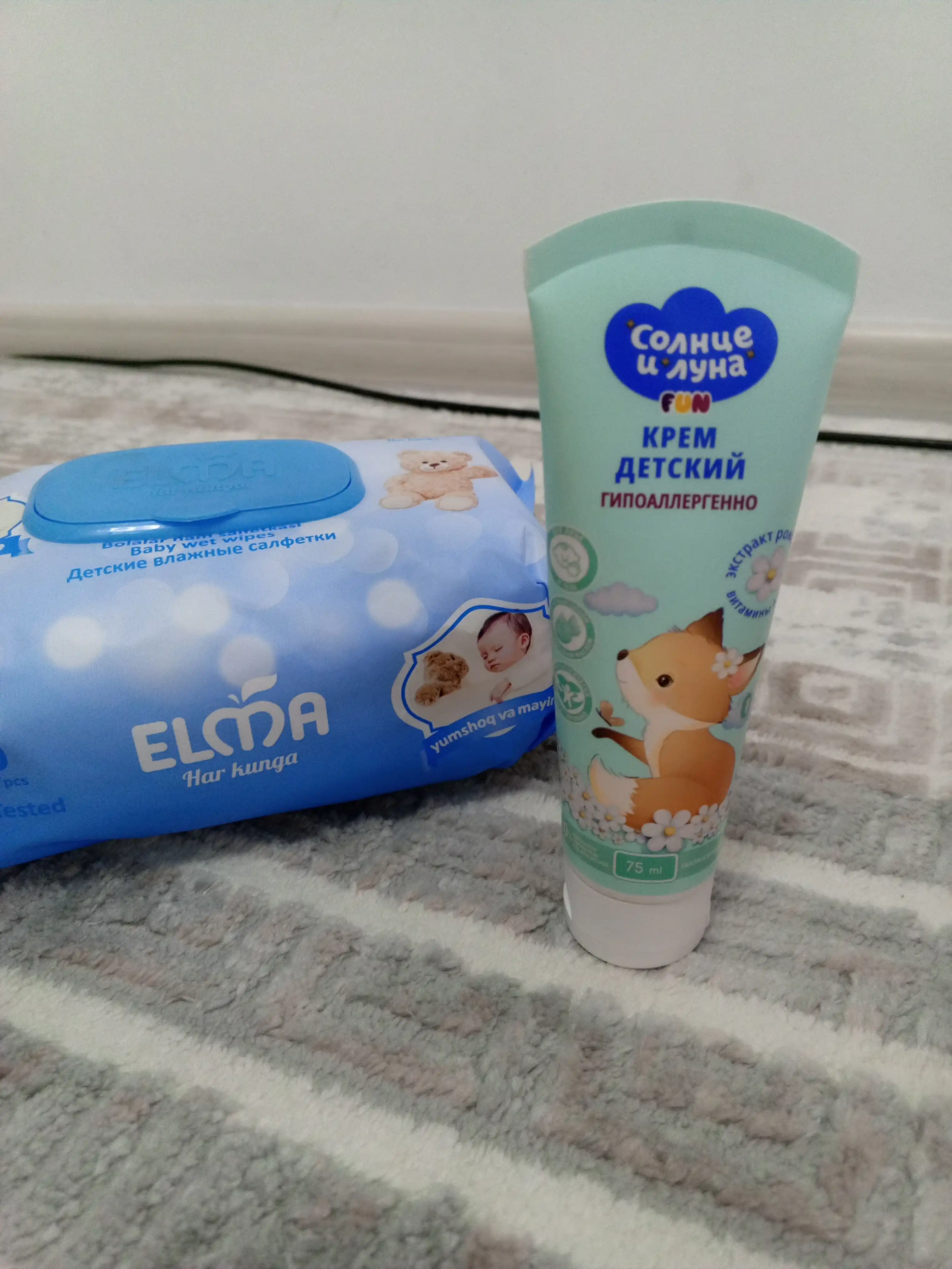 Nam salfetkalar tetiklantiruvchi Elma Baby Lux, 120 dona