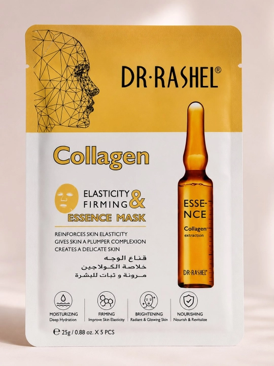 DR.RASHEL Collagen Elasticity & Firming Essence Mask - yuz uchun kollagenli niqob, 25 g - 