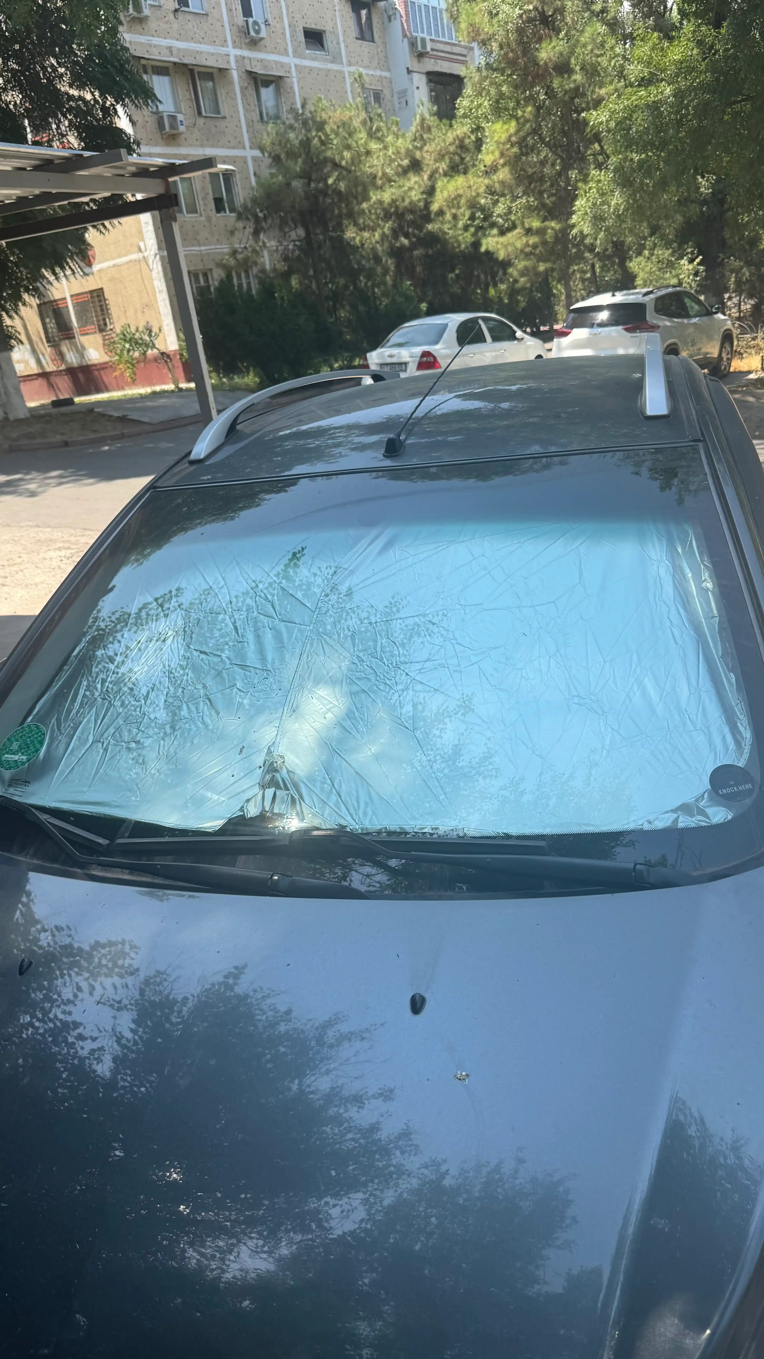 Quyoshdan himoya qiluvchi parda, 145 sm x 80 sm, qorayish: 100%, avto aksessuarlar