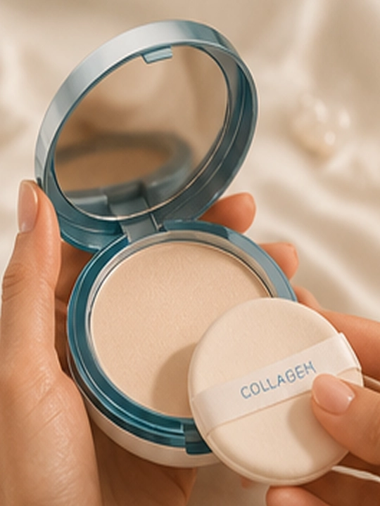 Yuz uchun upa, ixcham, matlashtiruvchi, Collagen ohang № 13, kollagenli, SPF 50+ - 