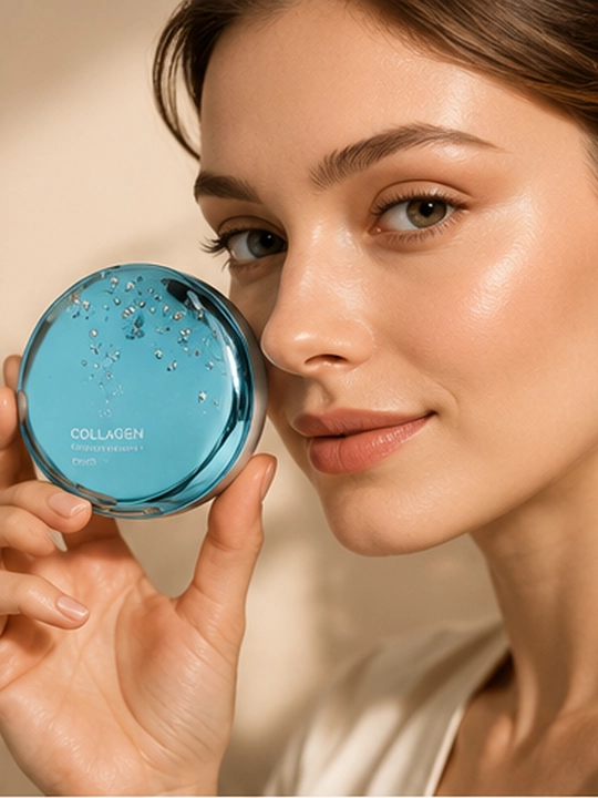 Пудра для лица, компактная, матирующая, Collagen тон № 13, с коллагеном, SPF 50+