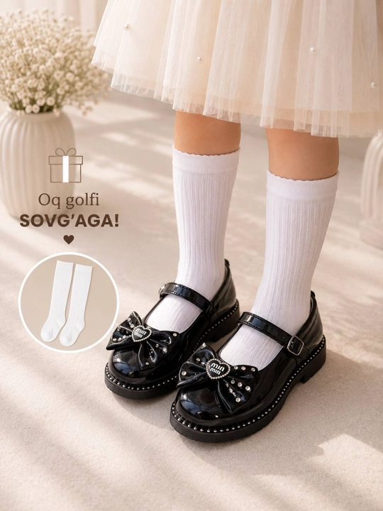 Qizlar uchun tuflilar maktab uchun - 
