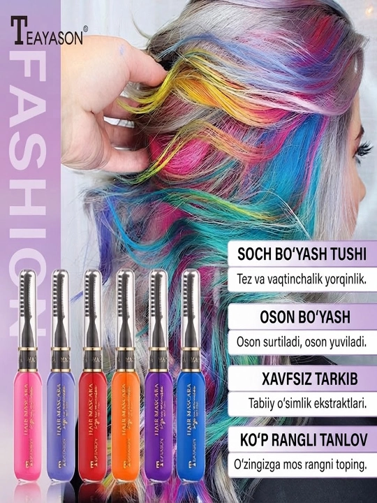 Bir martalik rangli soch bo’yog’i (o’zini o’zi bo’yash)