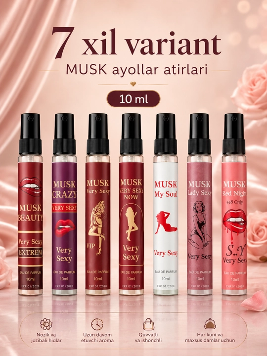 Набор женских духов с феромонами MUSK, женский парфюм, набор мини-парфюмов