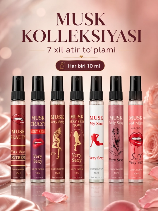 Набор женских духов с феромонами MUSK, женский парфюм, набор мини-парфюмов - 