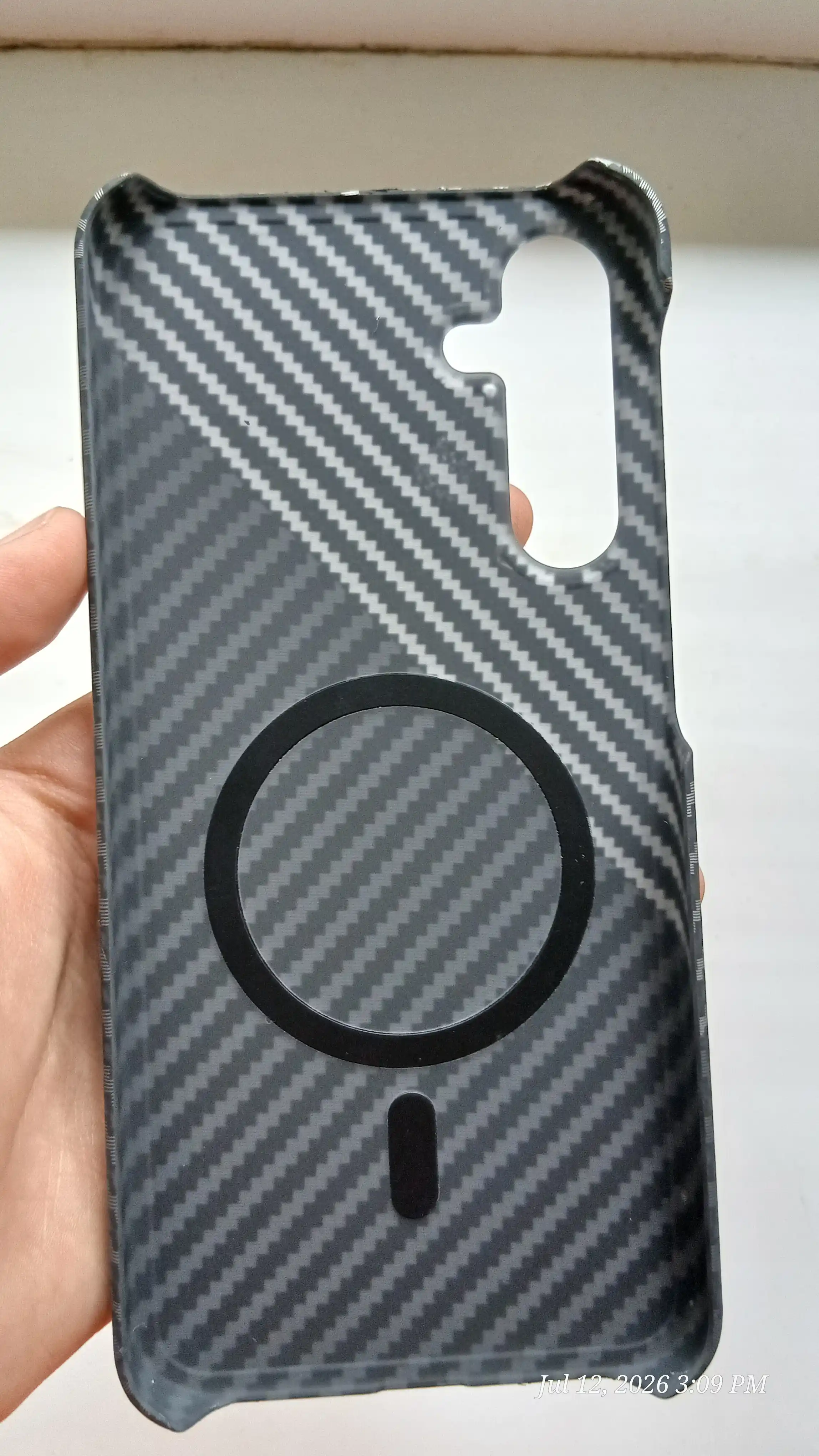 Samsung Galaxy A14, A15, A16, A17, A35, A54, A55, A56 uchun karbonli chexol — magsafe
