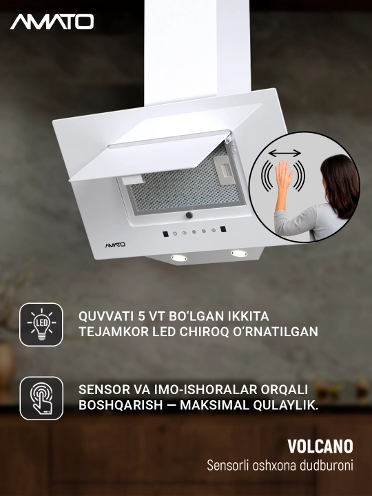 Egma oshxona dudbo‘roni Amato Volcano S 60 sm