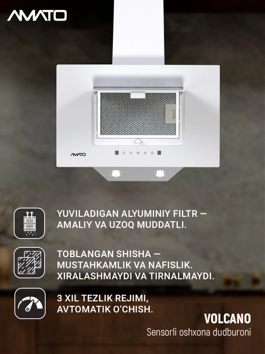 Egma oshxona dudbo‘roni Amato Volcano S 60 sm