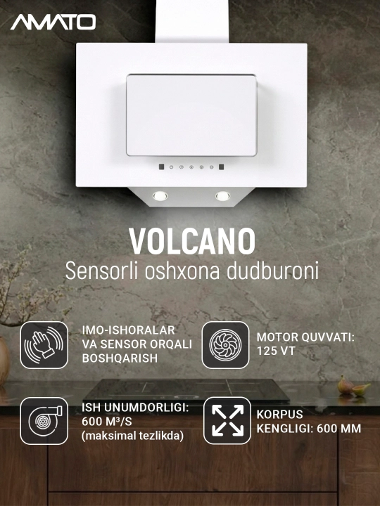 Egma oshxona dudbo‘roni Amato Volcano S 60 sm - 