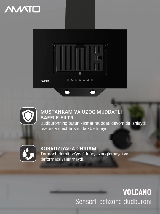 Egma oshxona dudbo‘roni Amato Volcano S 60 sm