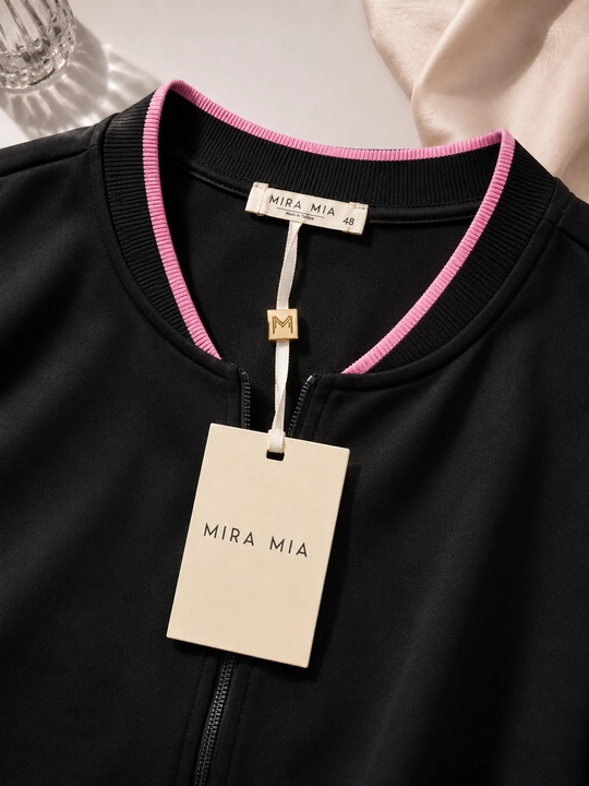 Платье женское MIRA MIA Sport Chic, трикотаж, длина миди, черное