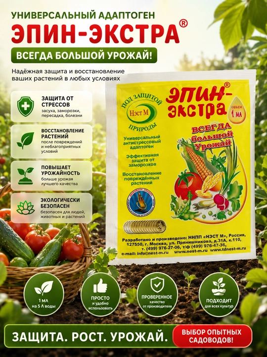 Удобрение Эпин-Экстра для растений, 1 мл - 
