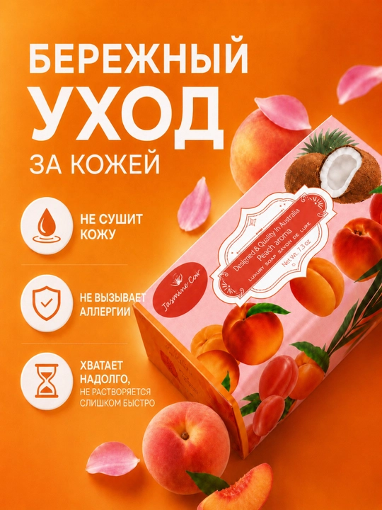 Jasmine Care kosmetik krem sovuni, aromatik ekstraktlar bilan, 208 g