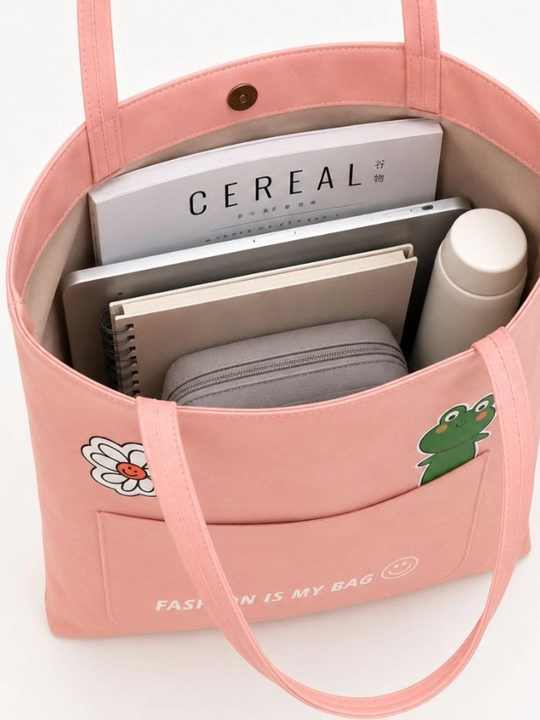 Сумка шоппер для девочек, кожаная сумка, для школы, повседневная, вместительная