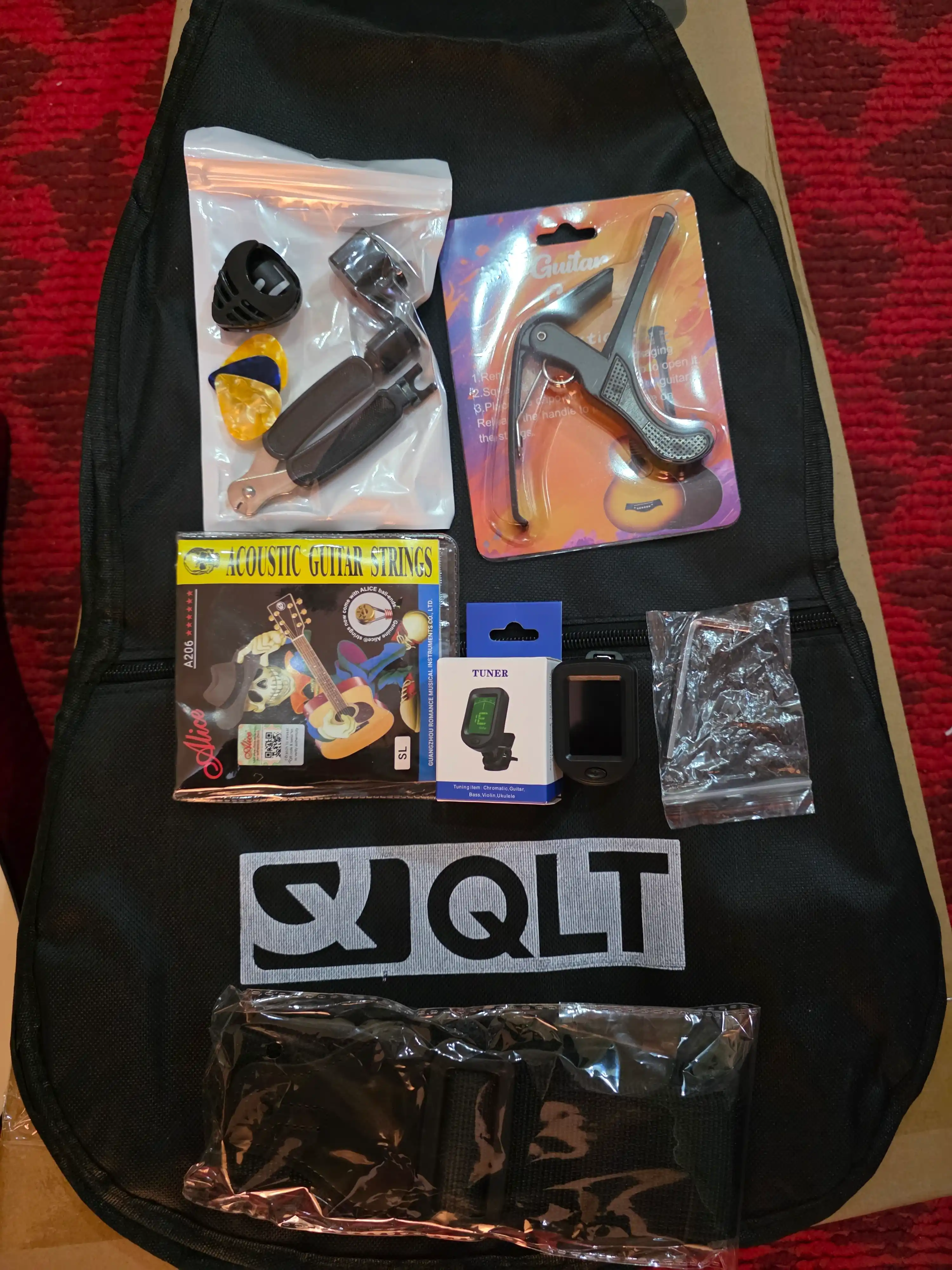 Акустическая гитара QLT 38 дюймов, набор 15 в 1