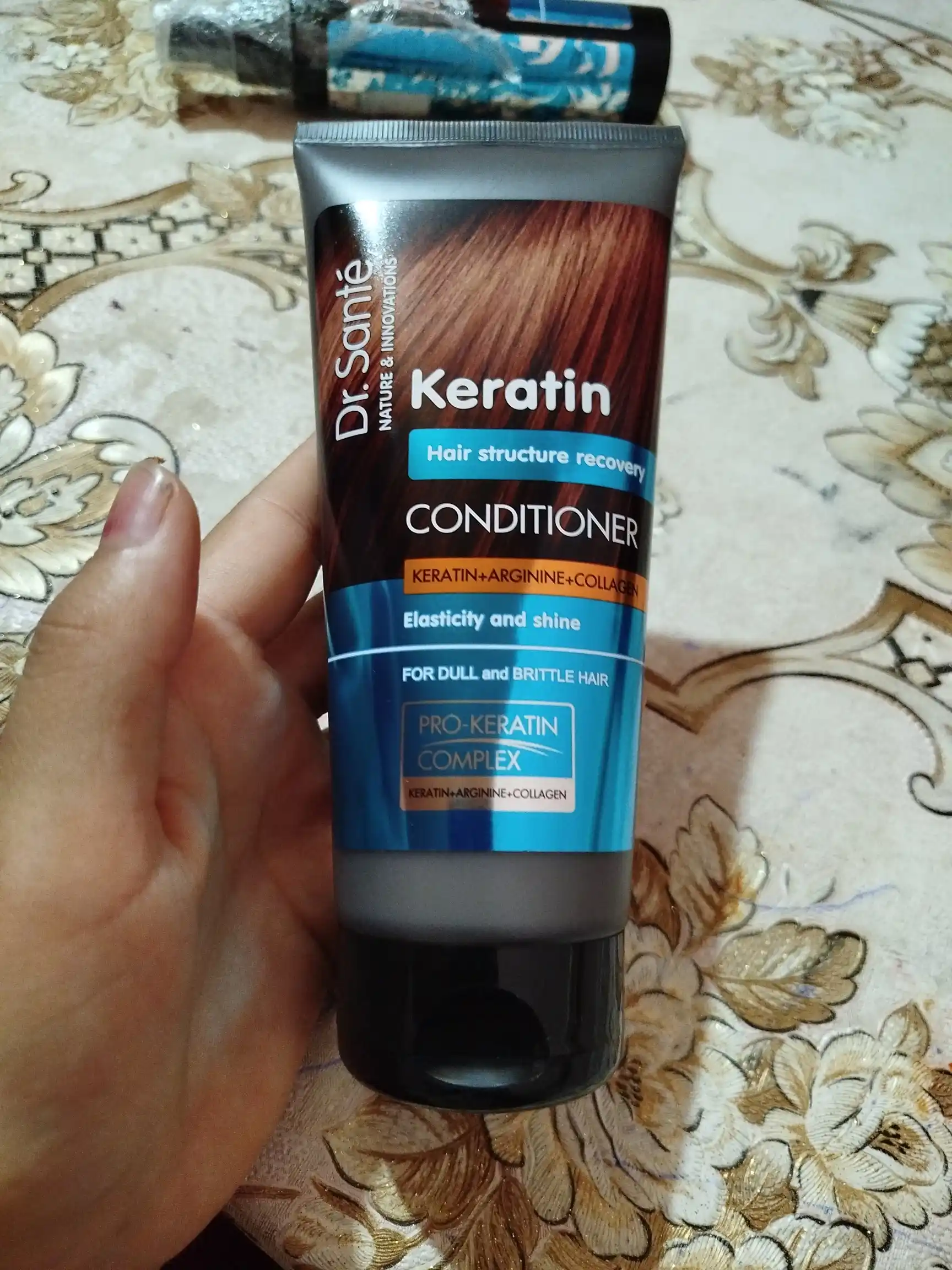 Бальзам для волос Dr.Sante Keratin, для тусклых и ломких волос, кератин + коллаген, 200 мл