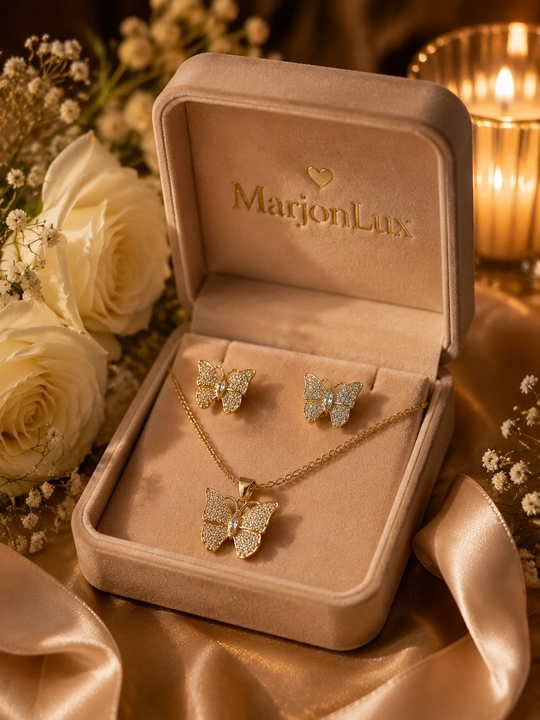 Комплект украшений, Van Cleef, для девочек, кулон и серьги, с фианитами