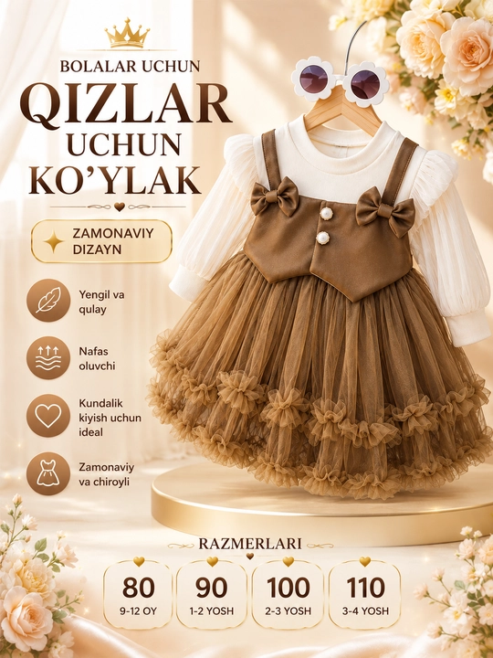 Qiz bolalar kuzgi va qishki kuylagi qizlar uchun bayramona kuylak qizchalar kuylagi xitoy - 
