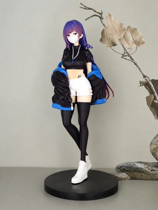 Yuna (Mask Girl) Black Version - Premium Kolleksion Anime Figurkasi, Sovg'a Uchun