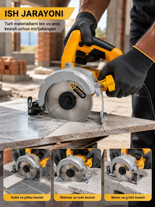 COOFIX | sirkulyar arra, diskli arra, elektr sirkulyar arra, 1350w, 110mm