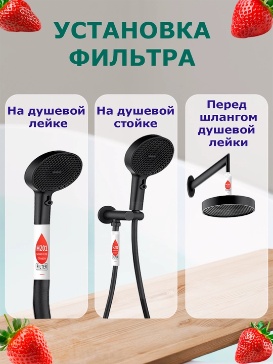 Фильтр для душа и ванны с ароматом, фильтр с витамином,фильтр от ржавчины и хлора для душа