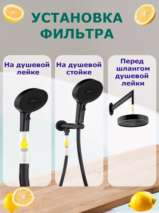 Фильтр для душа и ванны с ароматом, фильтр с витамином,фильтр от ржавчины и хлора для душа