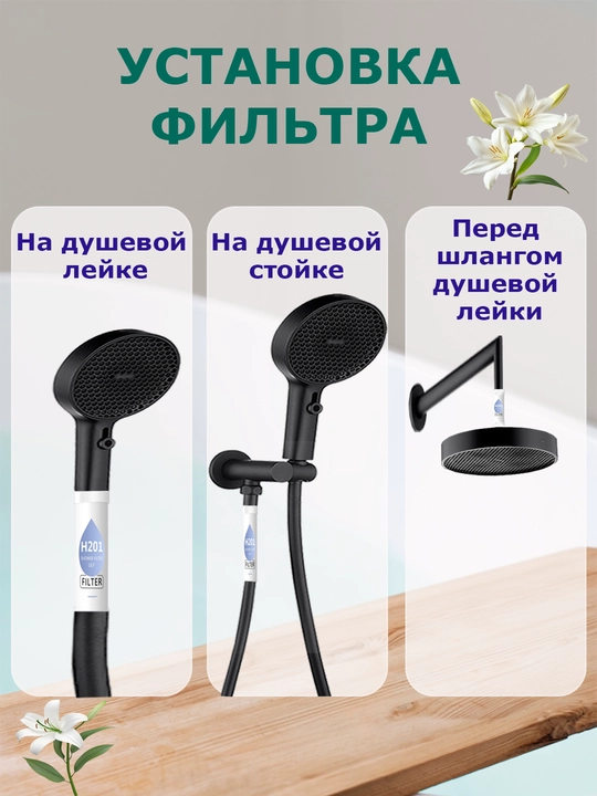 Фильтр для душа и ванны с ароматом, фильтр с витамином,фильтр от ржавчины и хлора для душа