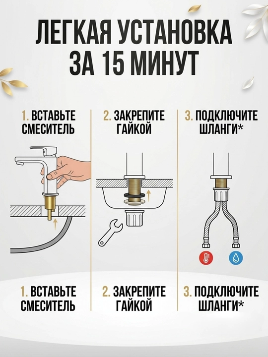 Черный матовый смеситель для раковины и умывальника, латунный кран