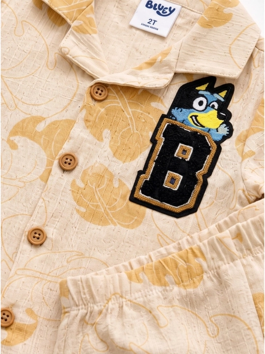 Bluey bolalar yozgi muslin kiyim to‘plami, ko‘ylak va shortik, 2T 3T 4T