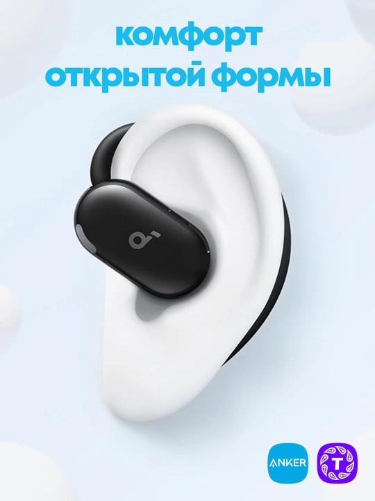 Ochiq TWS quloqchinlar Anker Soundcore V20i, vakuumsiz, sport va kundalik uchun, global