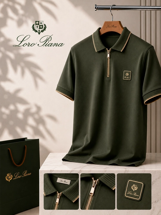 Yashin tezligida Loro Piana Premium erkaklar polosi - 