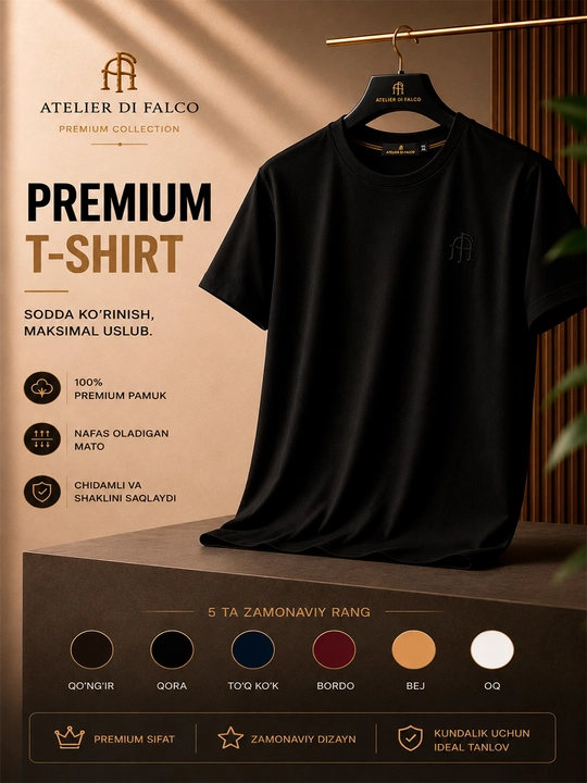 Atelier Di Falco Premium erkaklar futbolkasi - 
