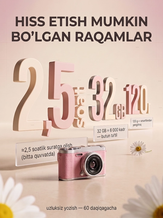 Raqamli kamera (fotoparat), foto kamera, retro kamera, 8x zum, va 32 GB karta