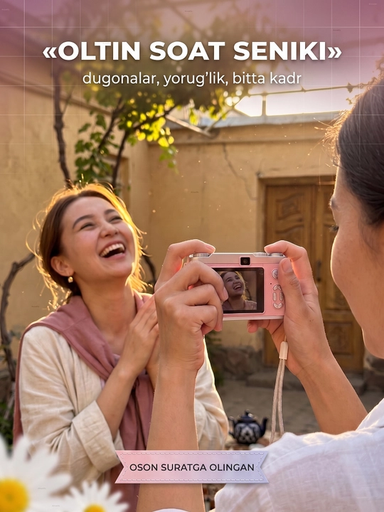 Raqamli kamera (fotoparat), foto kamera, retro kamera, 8x zum, va 32 GB karta