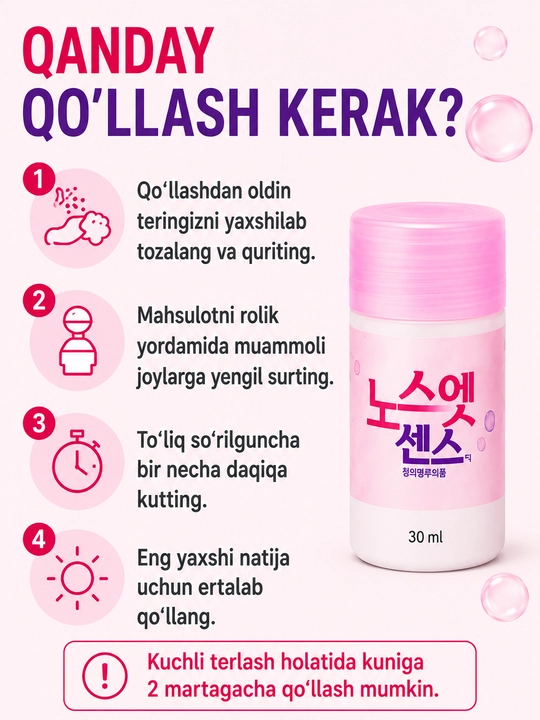 Erkaklar va ayollar uchun No Sweet No Stress dezodorant-antiperspiranti, 30 ml