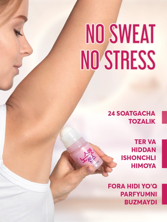 Erkaklar va ayollar uchun No Sweet No Stress dezodorant-antiperspiranti, 30 ml