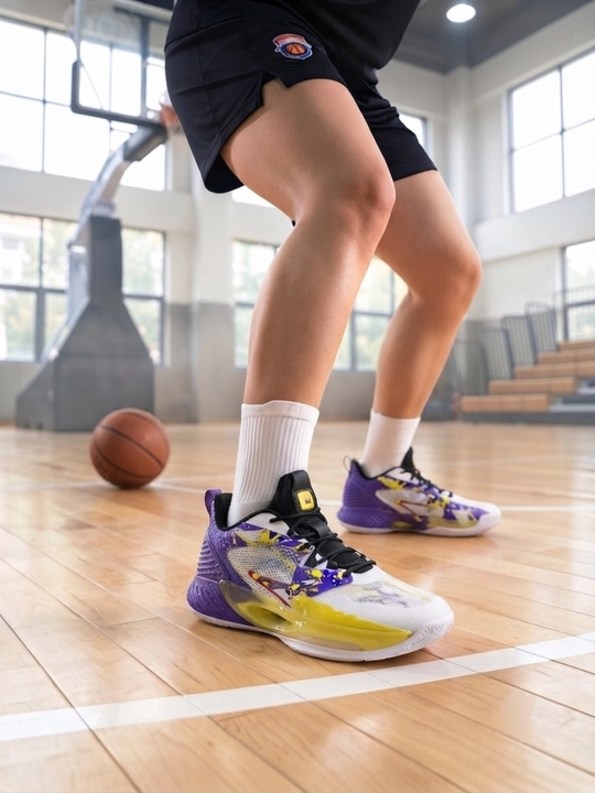 Basketbol krossovkalari, erkaklar uchun, zal va ko‘cha maydonchalari uchun sport poyabzali