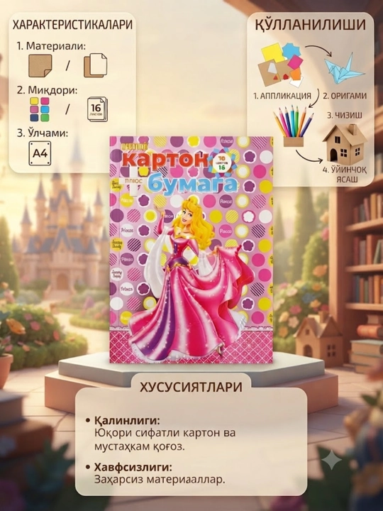 Rangli qog'oz va rangli kartonlar to‘plami