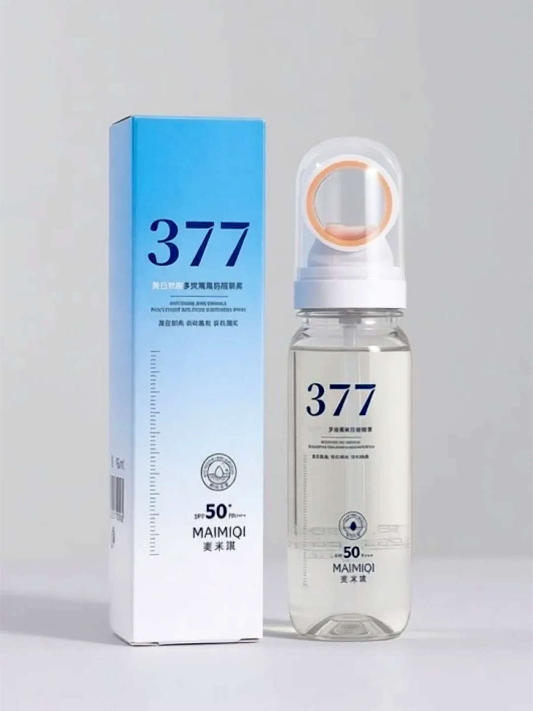 MAIMIQI 377 SPF 50+ yuz uchun quyoshdan himoya spreyi, suvga chidamli, Oqartiruvchi 150 ml - 